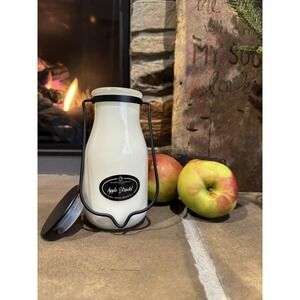 14oz Natural Soy Wax Milk Bottle Candle No Artificial Dyes Apple Strudel